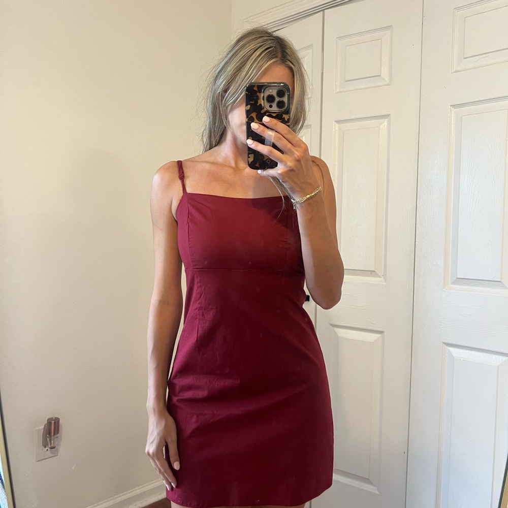 Kendall & Kylie Red Spaghetti Strap Sheath Mini Dress